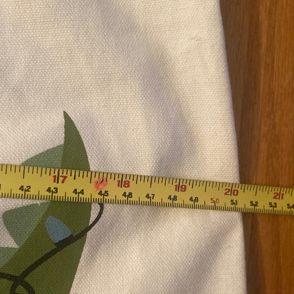 Holiday Christmas Bulb Dinosaur Canvas Cinch Sack Great Condition 20” W x 30” L - Picture 6 of 10